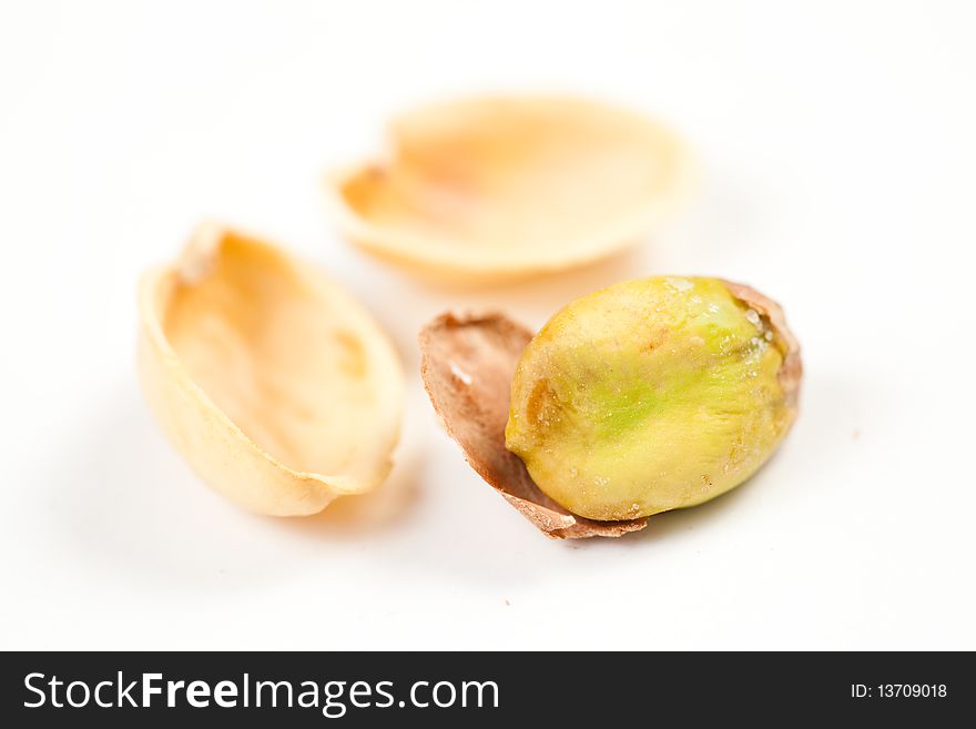 Isolated on a white ground pistachio, nuts. Isolated on a white ground pistachio, nuts