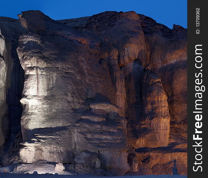 This shot was taken by night at the National geological and historical park Timna, Israel. This shot was taken by night at the National geological and historical park Timna, Israel