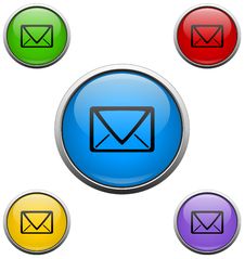 Mail Web Buttons Stock Photo
