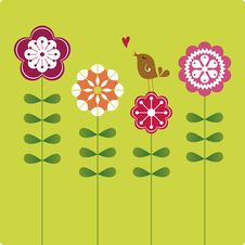 Sweet Bird Card Design Royalty Free Stock Photography Sweet Bird Card Design Royalty Free Stock Photography
