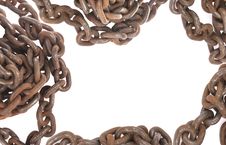Old Rusty Chain Frame Royalty Free Stock Image Old Rusty Chain Frame Royalty Free Stock Image