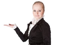 Girl Holding Something With Her Hand Royalty Free Stock Images Girl Holding Something With Her Hand Royalty Free Stock Images