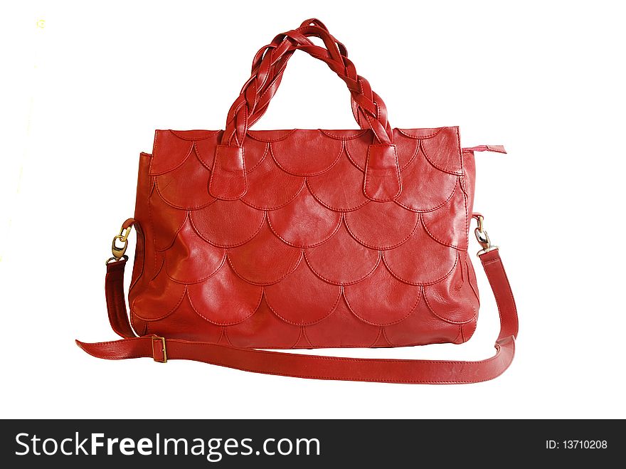 This is a beautiful ladies handbag isolated on a white background.