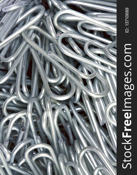 Macro image of many paperclips. Macro image of many paperclips