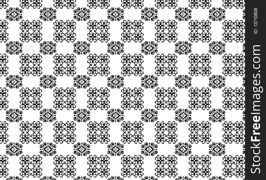 Black White Seamless Wallpaper, Pattern Background