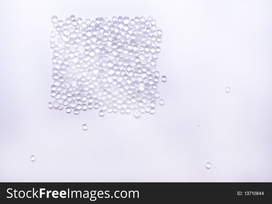 Silicate gel on white background. Silicate gel on white background