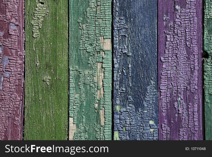 Background in a grunge style in the form of old wooden boards