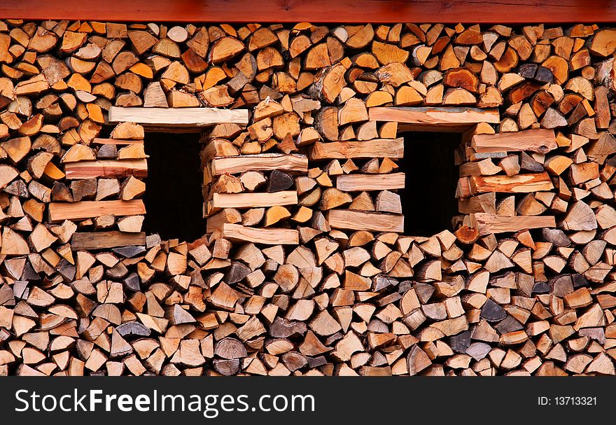 Wood wall with two empty areas. Wood wall with two empty areas