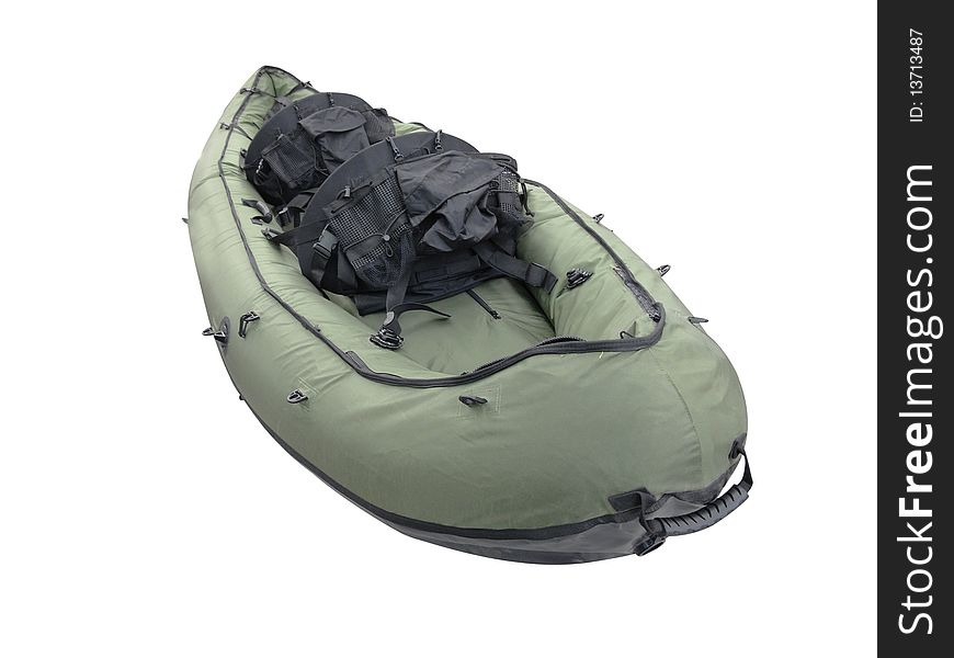 The image of inflatable boat under the white background