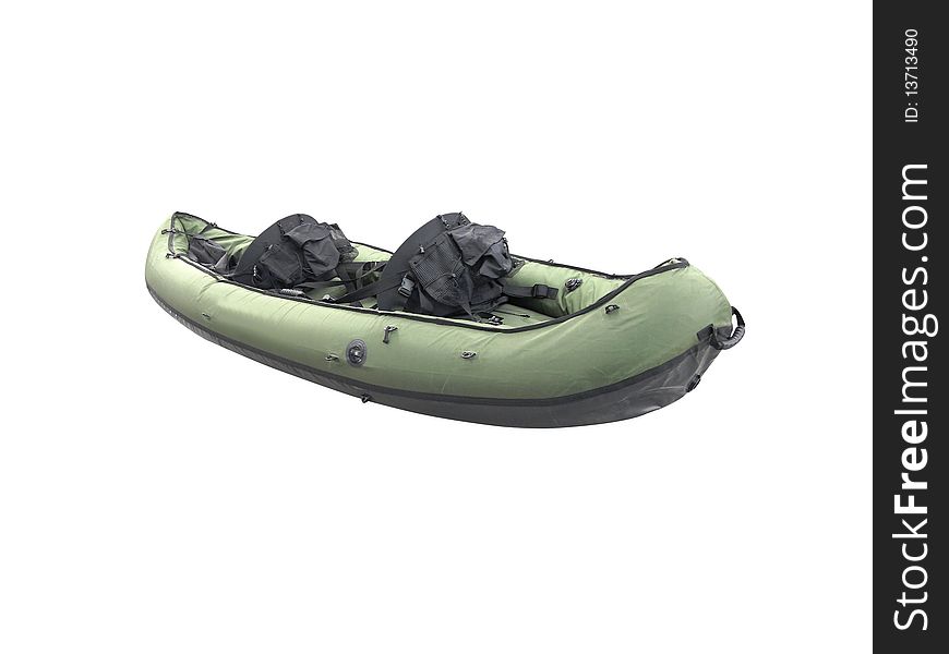 The image of inflatable boat under the white background