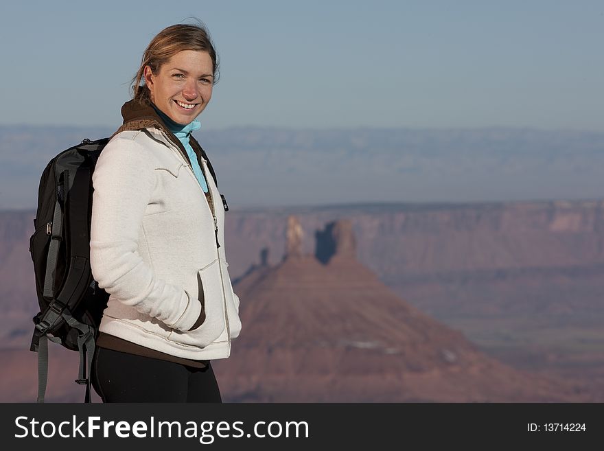 Young Female Hiker Smiling