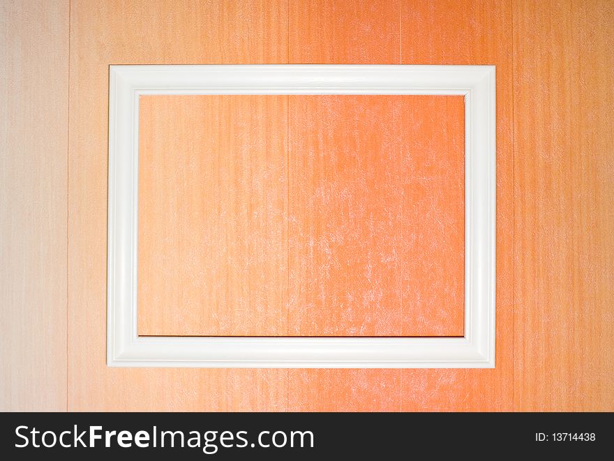 White frame on the red background