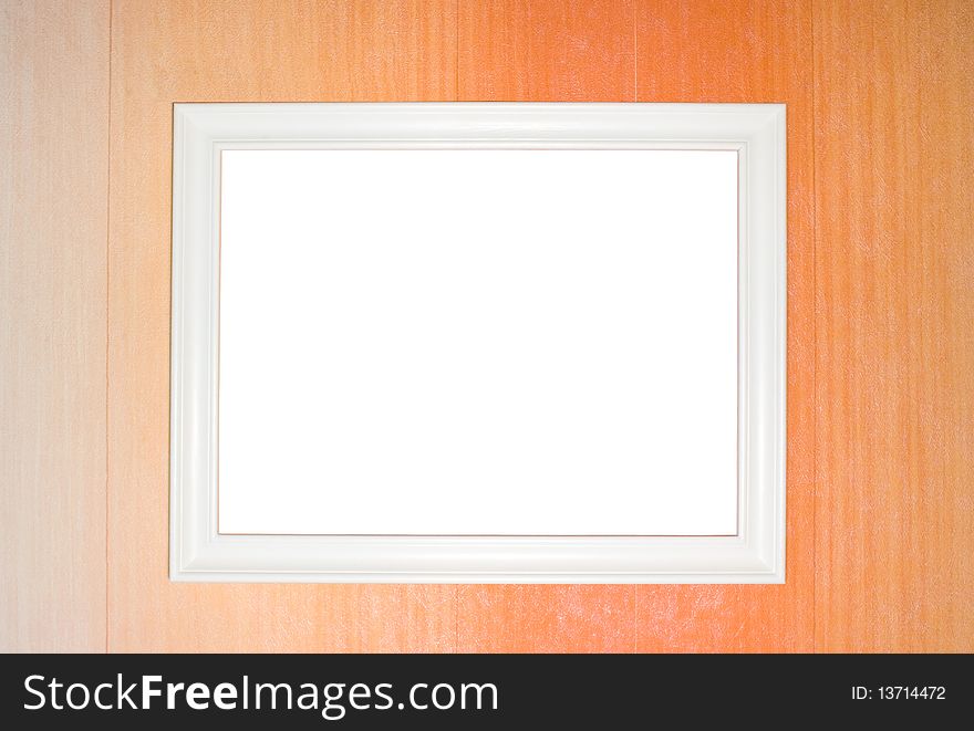 White frame on the red background