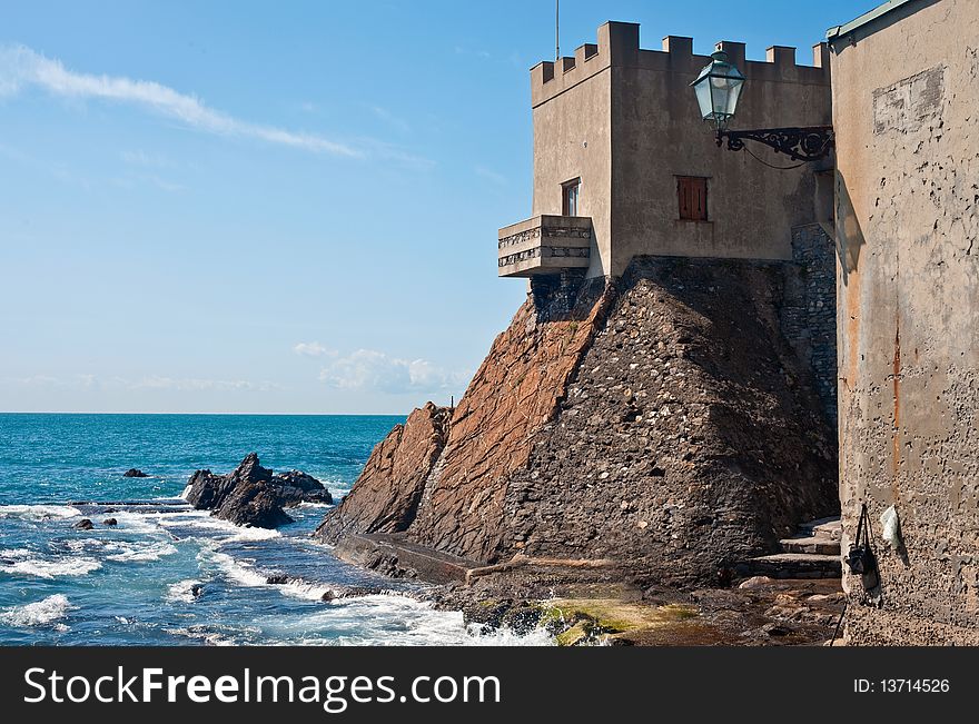 There are many ancient fortifications in Liguria near the sea. There are many ancient fortifications in Liguria near the sea