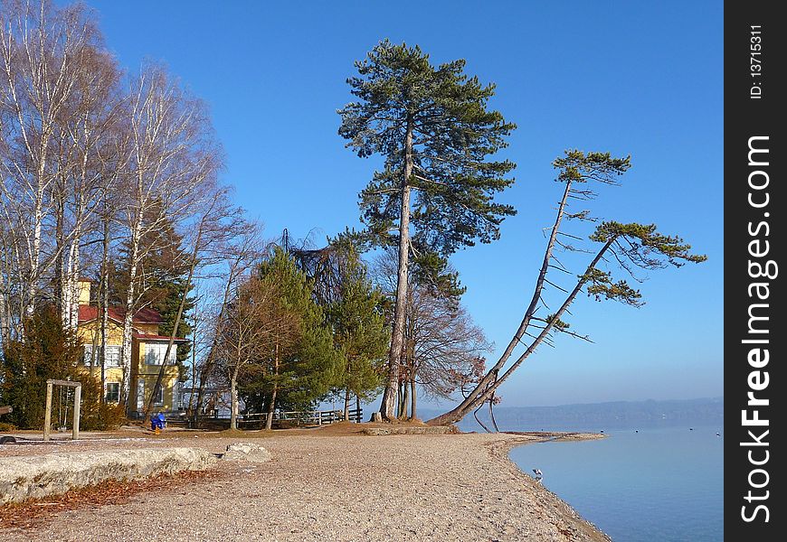 Home on the shore of the Starnberg sea. Home on the shore of the Starnberg sea