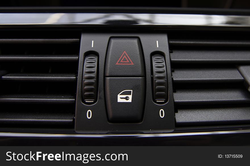 Detail of a luxury car interior. Detail of a luxury car interior