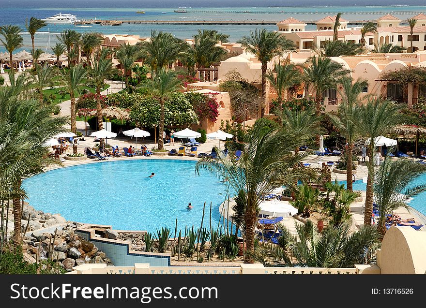 View at nice modern resort. Egypt. View at nice modern resort. Egypt