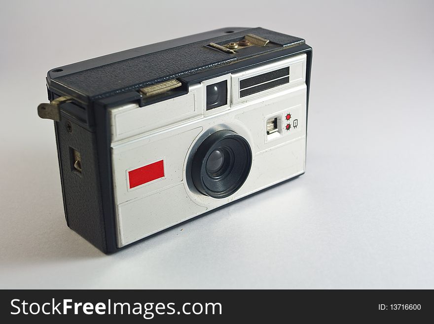 An old camera. very popular for travel and family photography.