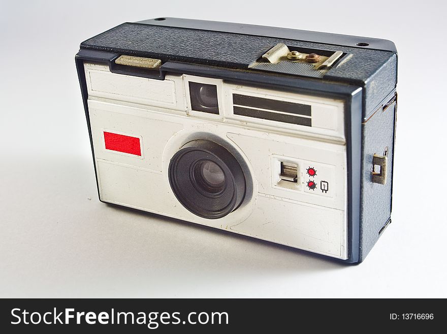 An old camera. very popular for travel and family photography.