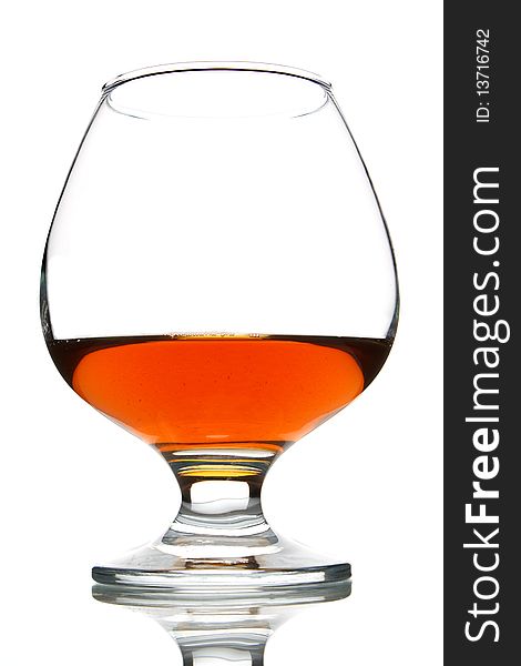 Cognac isolated on white background