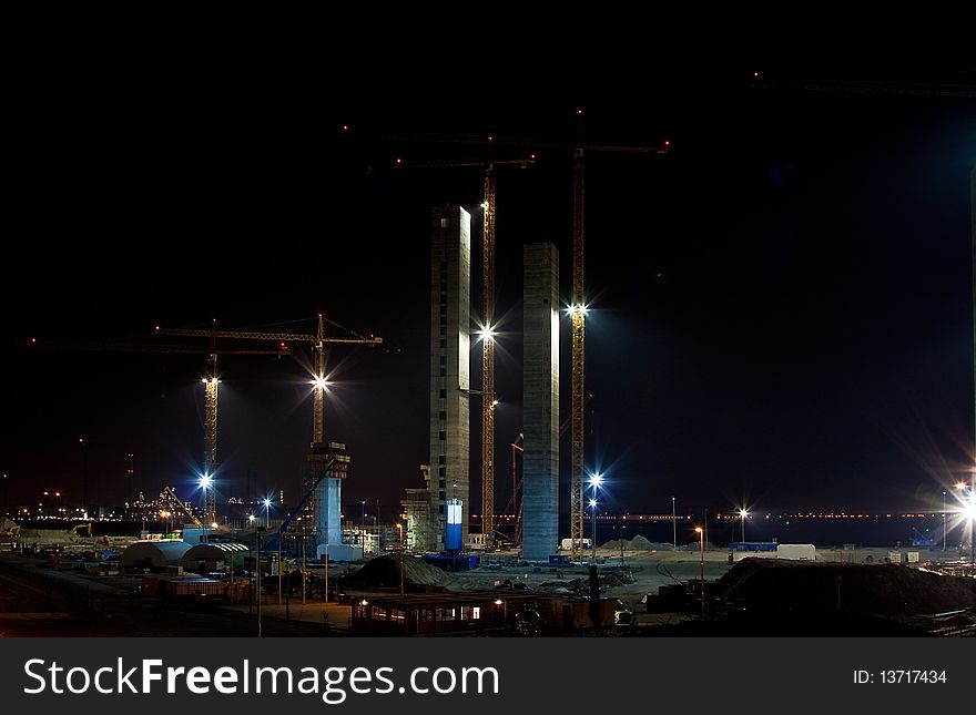 The building of a new gas plant in Europoort Rotterdam. The building of a new gas plant in Europoort Rotterdam