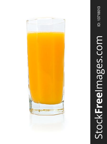 Glass with orange juice