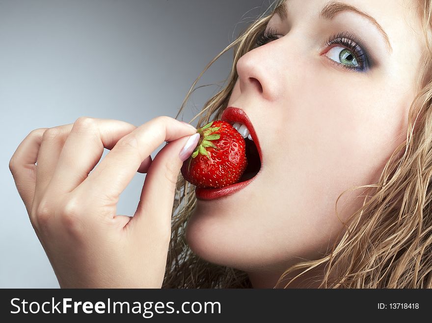 Girl With Strawberry