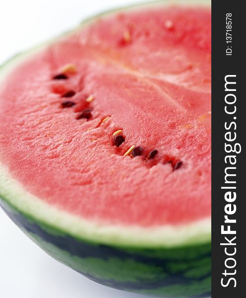 Half of fresh juicy ripe watermelon. Half of fresh juicy ripe watermelon