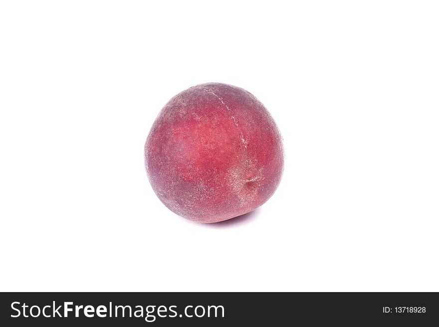 Fresh Peach, studio shot, isolated on white