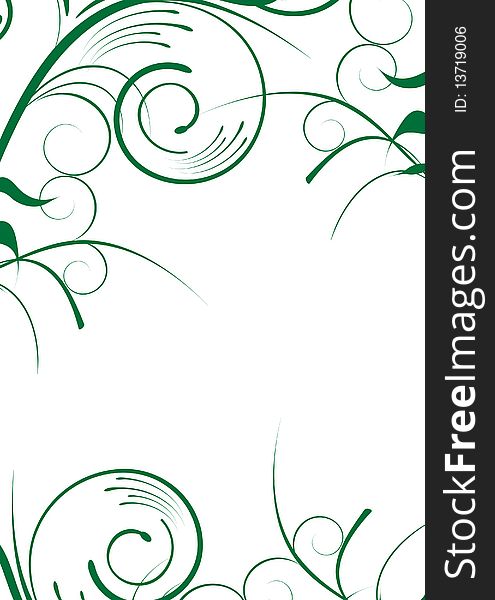 Green decorative design with place for your text