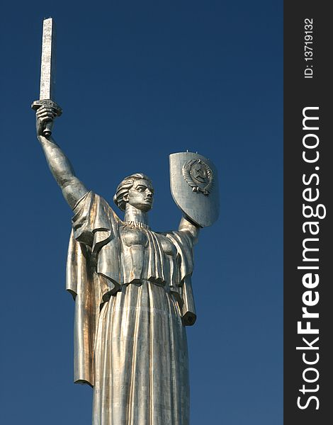 War memorial located in Kiev with the motherland statue