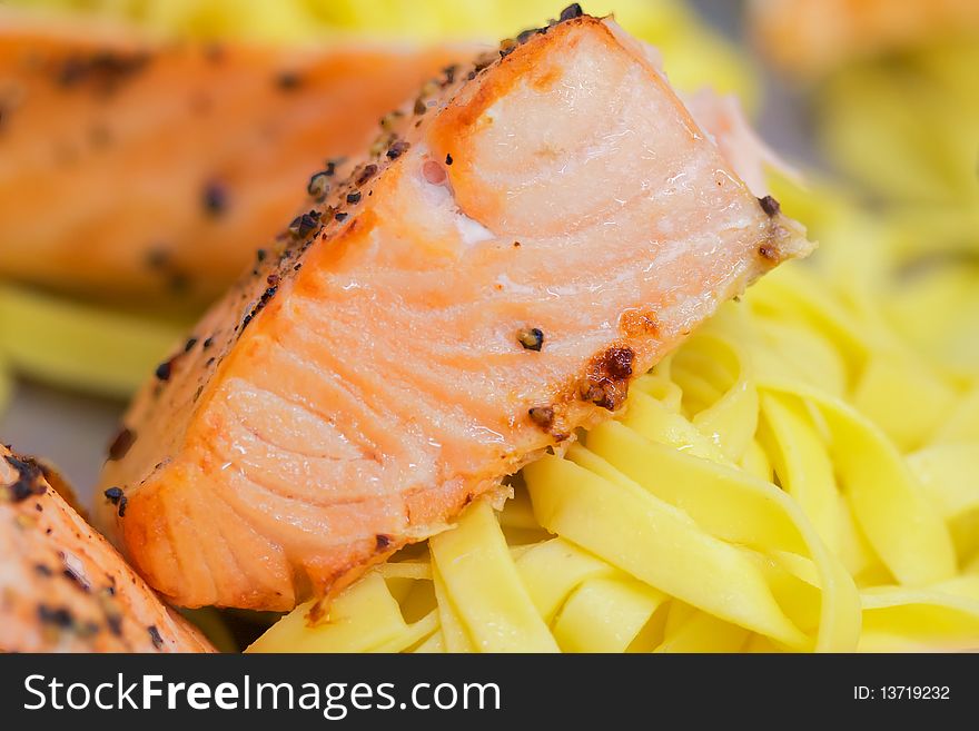 Salmon With Pasta