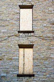 Boarded Windows Background Royalty Free Stock Images