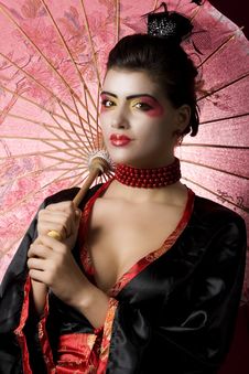 Young Geisha Looking At The Camera Stock Image Young Geisha Looking At The Camera Stock Image