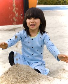 Girl On Playground Royalty Free Stock Photography