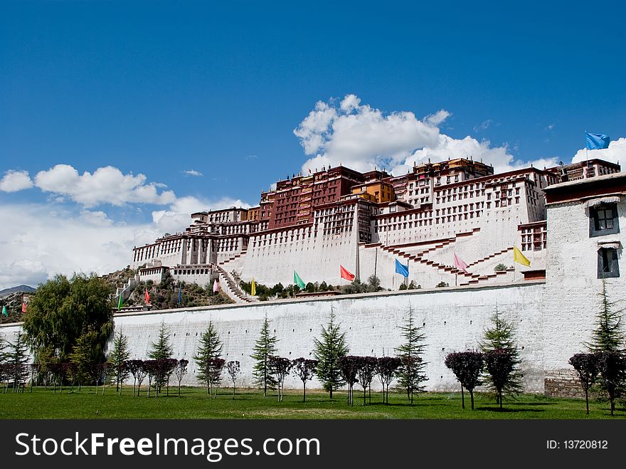 External walls of the Potala Palace tibet china