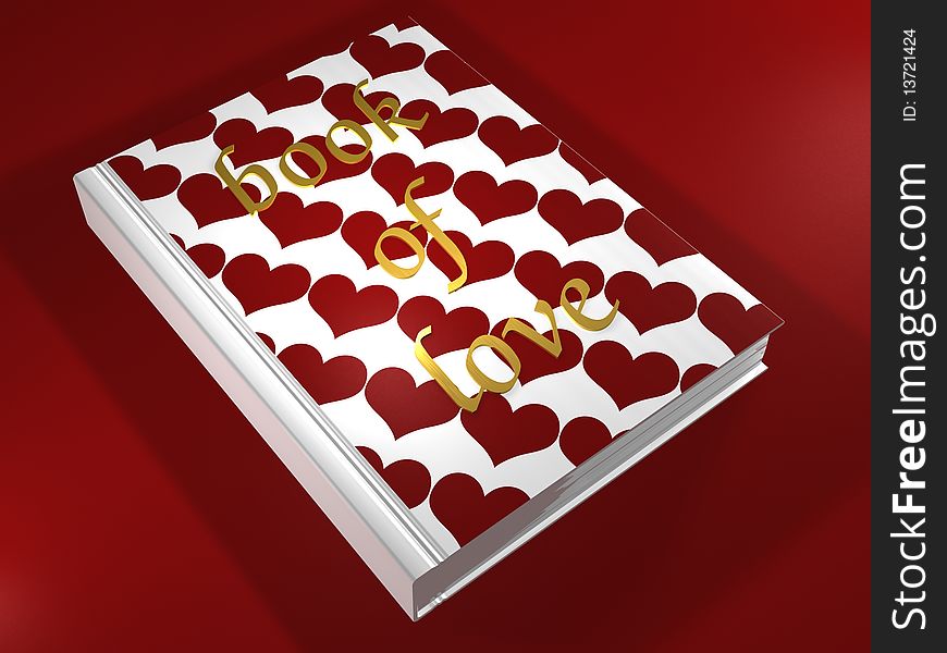 Illustration about relationship - Book of Love - 3D