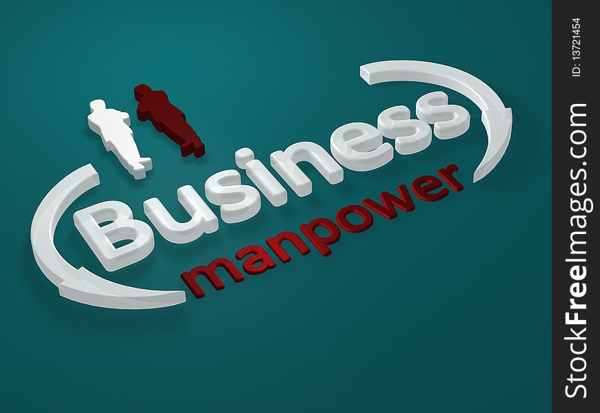 Illustration about business concepts - Business - Manpower - letters