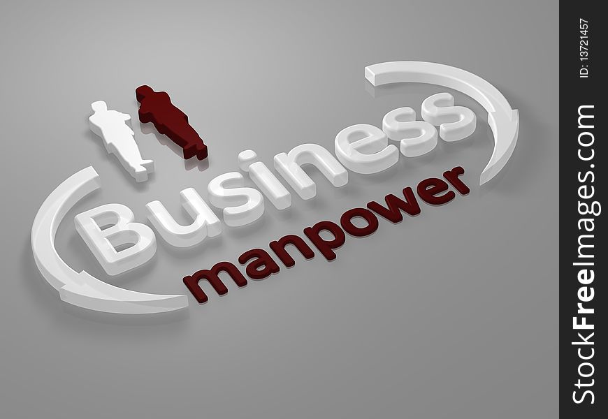 Illustration about business concepts - Business - Manpower - letters