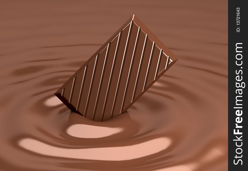 Chocolate 3d computer render best for commercials. Chocolate 3d computer render best for commercials