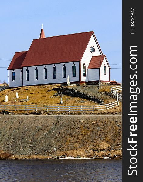 Old restored country church in the community of English Harbour Newfoundland. Old restored country church in the community of English Harbour Newfoundland