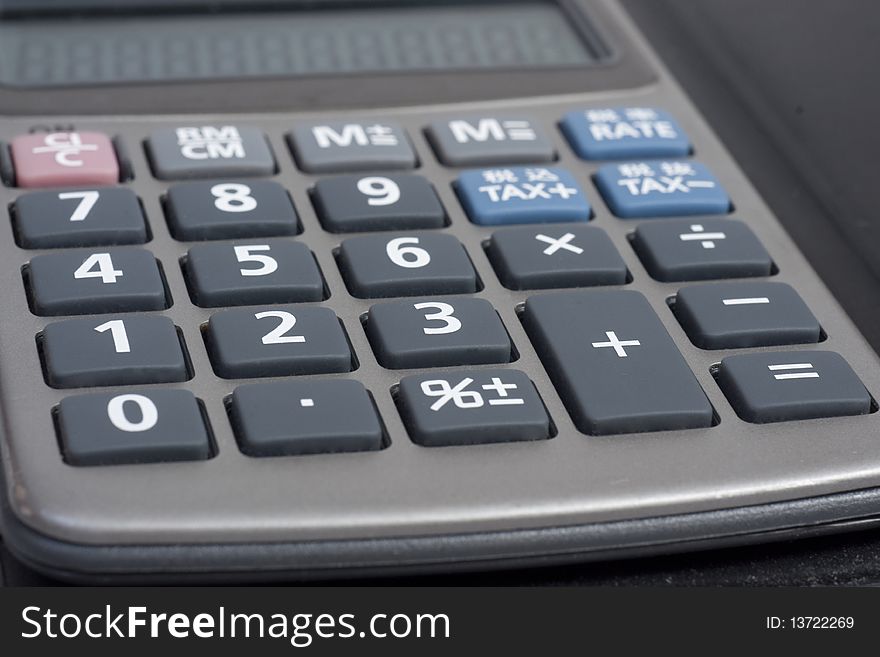 Close-up of pocket calculator
