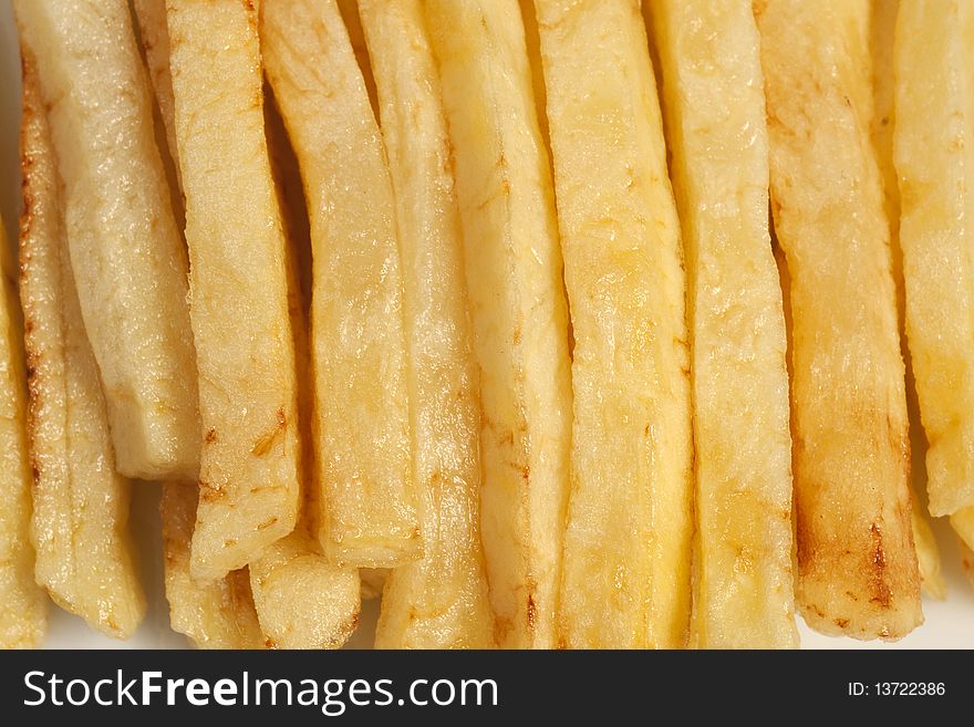 Close up of fried potato on plate