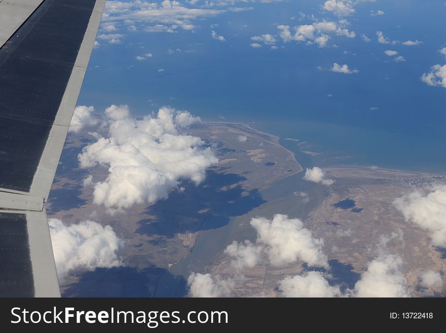 Aerial view of Tierra del Fuego in Argentina