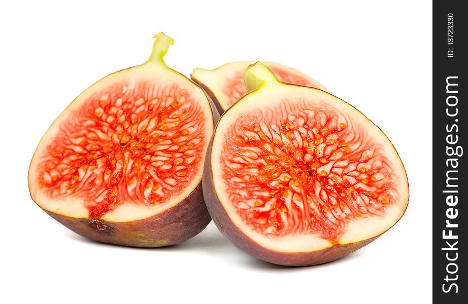 Fresh figs isolste in the white background