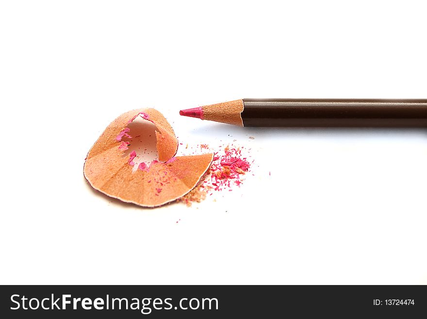 Colored crayon isolated on a white background. Colored crayon isolated on a white background