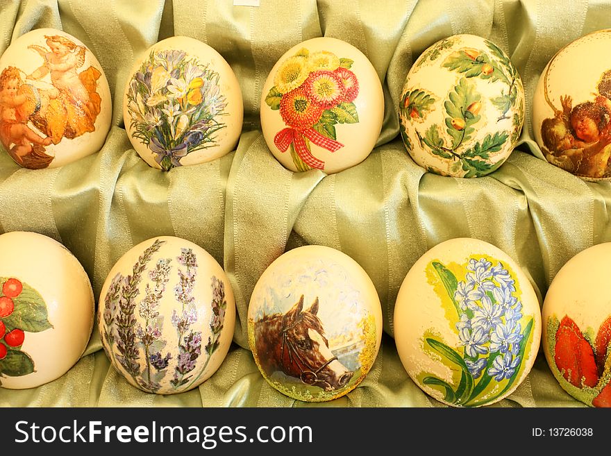 Painted eggs  hand made on local market