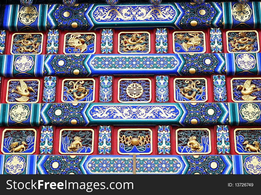 Decorative patterns of Chinese Royal Architecture. Decorative patterns of Chinese Royal Architecture