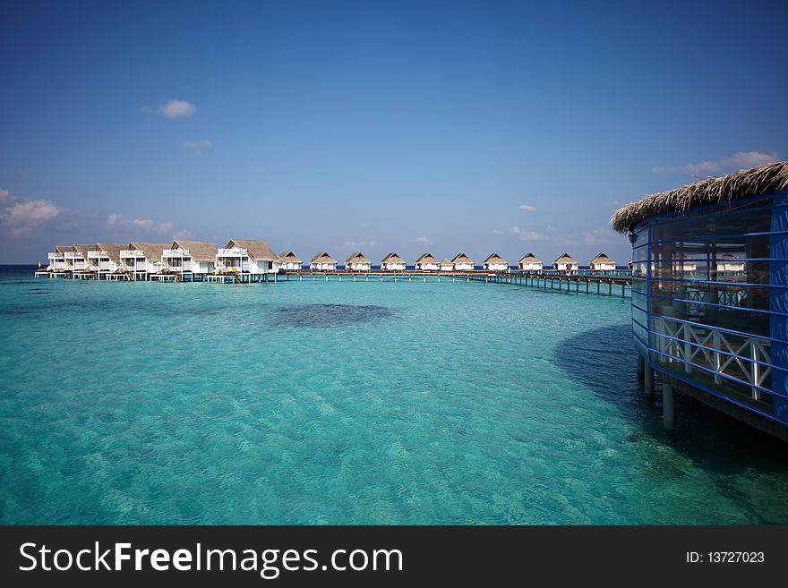 Water villas in the Maldives