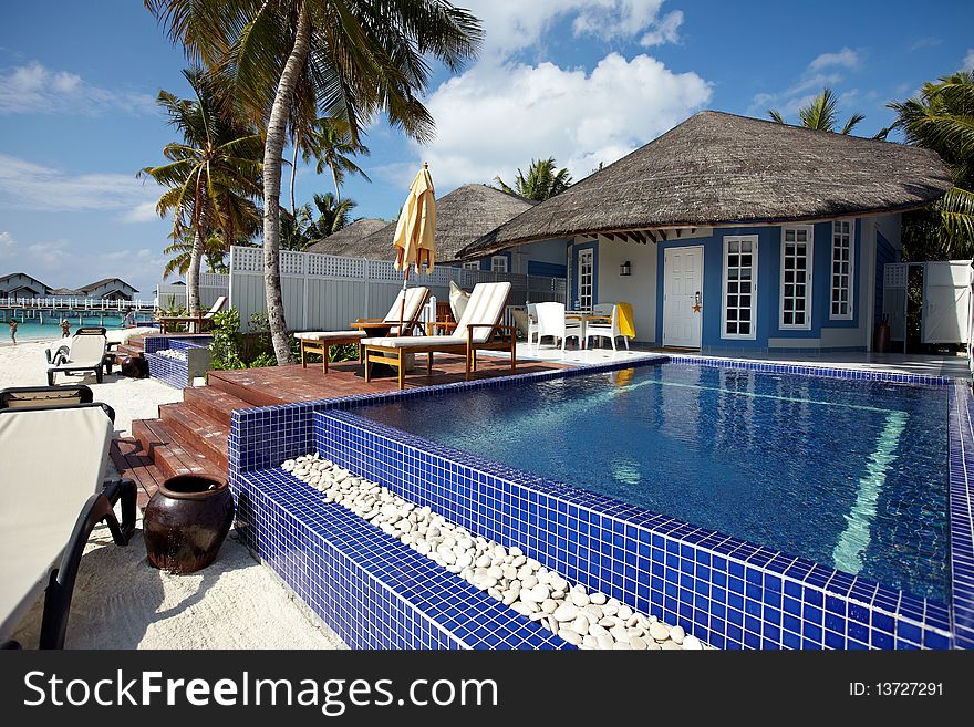 Tropical house  in the Maldives